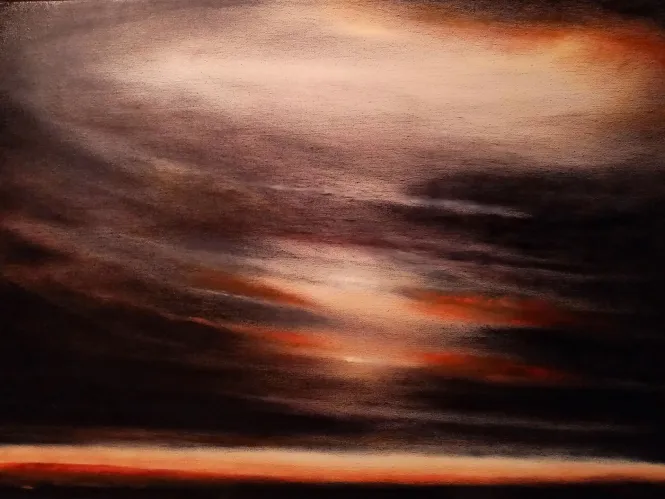 A peaceful midnight sun