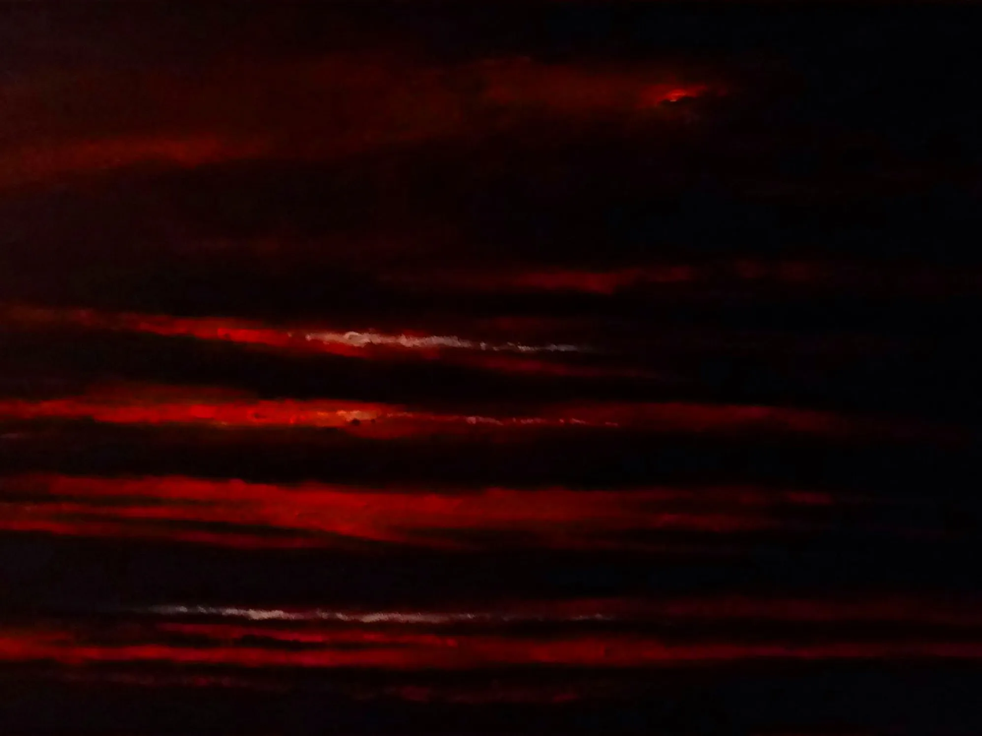 Red clouds in the sky